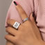 Fashion 12# Alloy Digital Love Flower Geometric Ring Set