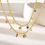 Fashion Golden 14 Copper Inlaid Zircon Princess Series Pendant Bead Necklace (4mm)