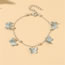 Fashion Silver Metal Butterfly Anklet