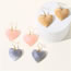 Fashion Color Acrylic Heart Earring Set