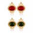 Fashion Red Alloy Diamond Geometric Pearl Stud Earrings