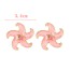 Fashion Pink Alloy Drip Starfish Stud Earrings