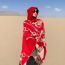 Fashion Acacia Exquisite Camel Cotton Printed Knit Shawl