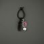 Fashion Black Acrylic Chain Heart Keychain