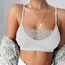Fashion Pink Polyester Lace Camisole Bra