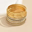Fashion Gold Alloy Diamond Geometric Bracelet Set