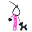 Fashion Black Rose Chain Pendant - Balloon Dog Type Acrylic Chain Balloon Dog Keychain