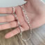 Fashion 7# Geometric Sliver Beaded Pearl Bracelet