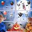 Fashion Color Halloween Balloon Bat Skull Static Sticker
