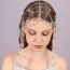 Fashion Silver Crystal Bead Mesh Tassel Hair Accessory