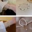 Fashion 46# Anklet - Golden Footprints Alloy Diamond Heart Bracelet
