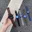 Fashion Coffee Belt Titanium Steel Round Dial Watch (with Battery)
