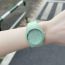 Fashion Green Belt Titanium Steel Round Dial Watch (with Battery)