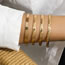 Fashion Gold Alloy Beating Argyle Bracelet Set