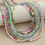 Fashion 5 Random Colors Colored Rice Beads Pearl Beaded Conch Beaded Necklace (5 Random Colors)