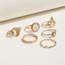 Fashion Gold Alloy Geometric Mermaid Drop Ring Set