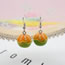 Fashion Green Orange Faux Peeled Orange Earrings