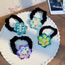 Fashion Threaded Six-petal Flower (ab Color) Geometric Crystal Flower Headband