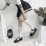 Fashion Black (thin Socks) Cotton Sheer Calf Socks