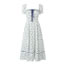 Fashion White Printed Herringbone Webbing Dress