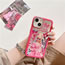 Fashion .metal Frame Acrylic Barbie Bear With Mirror Surface Tpu Barbie Print Iphone Case