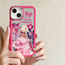 Fashion .metal Frame Acrylic Barbie Bear With Mirror Surface Tpu Barbie Print Iphone Case