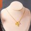Fashion Gold Copper Inlaid Zirconium Number Heart Necklace