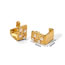Fashion Gold Titanium Steel Pearl Square Stud Earrings