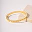 Fashion Gold Titanium Steel Geometric Bracelet With Diamonds