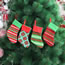 Fashion No. 7 Color Pack (12 Pieces) Polyester Knitted Christmas Stocking Pendant