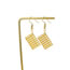Fashion Gold Resin Abacus Hollow Earrings