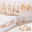 Fashion 3# Alloy Shell Conch Starfish Earring Set