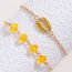 Fashion Gold Alloy Diamond Geometric Shell Crystal Bracelet Set