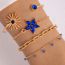 Fashion Gold Alloy Diamond Flower Sun Bracelet Set