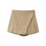 Fashion Khaki Double-breasted Button Skirt Pants