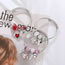 Fashion Pink Alloy Diamond Heart Cross Flower Multi-element Bracelet