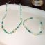 Fashion Bracelet - Green Crystal Beaded Flower Bracelet