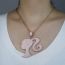 Fashion Rose Gold Powder Stone With Chain Copper And Diamond Barbie Necklace
