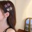 Fashion Bb Clip - Silver Alloy Diamond Five-pointed Star Hair Clip