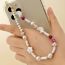 Fashion 3# Geometric Beaded Moon Alphabet Beads Smile Face Phone Chain In Clay