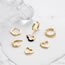 Fashion Gold_7# Pure Copper Geometric Love Earrings