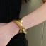 Fashion Bracelet - Silver Alloy Twisted Cuff Bracelet