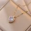 Fashion Necklace {pendant Together} Titanium Steel Diamond Heart Necklace