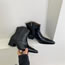 Fashion Brown Chunky Side Zip Square Toe Ankle Boots