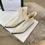Fashion Off White Pointed Toe Stiletto Side Zip Ankle Boots