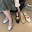 Fashion Off White Square Toe Ruffled Baotoe Block Heel Sandals