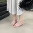 Fashion Apricot Open Toe Square Toe Sandals