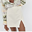 Fashion White Polyester Slit Culottes
