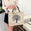 Fashion Section 2 Cotton And Linen Print Large Capacity Tote Bag