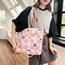 Fashion Pink Oxford Cloth Printed Diamond Large Capacity Messenger Bag